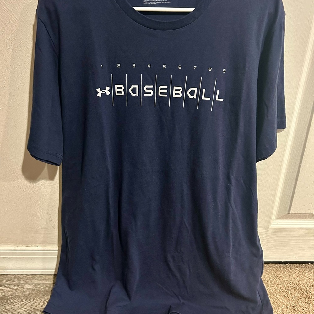 Under Armour Men's Blue Baseball Tshirt